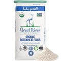 Great River Milling Organic Gluten Free Buckwheat Flour | Gluten-Free Flour Alternative | Non-GMO Kosher USDA Organic | Ideal for Crepes Pancakes Waffles Baking &amp More | 25 Lb