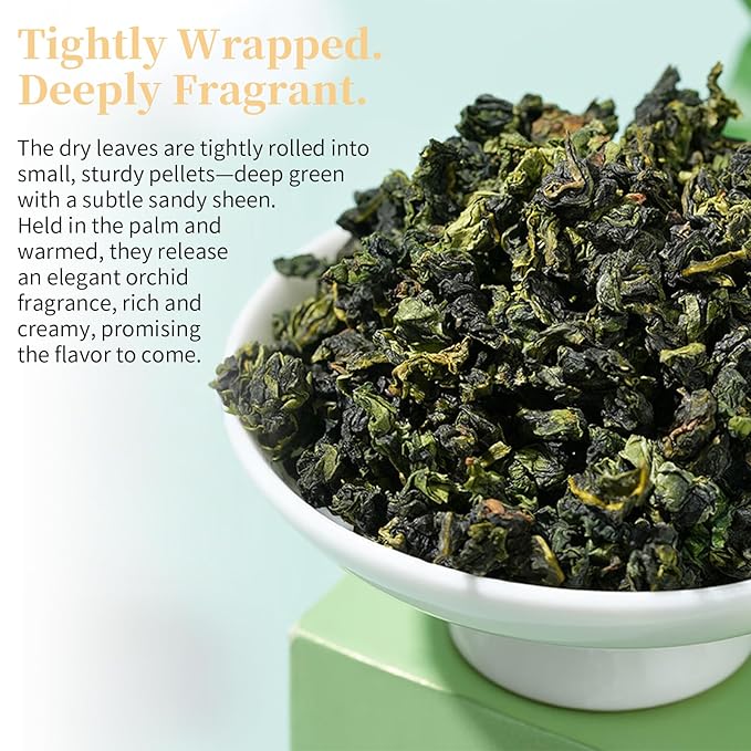 XIXICHA Anxi Tie Guan Yin Oolong Tea Tieguanyin Tea Iron Goddess Oolong Tea Long Lasting Orchid Fragrance Premium Chinese tea High Mountain oolong Tea Grade AAA （100 cups）安溪铁观音 浓香型 5.29oz/150g