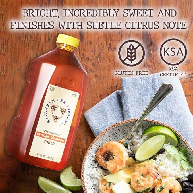 Savannah Bee Company Honey - Pure Natural Raw Honey - Orange Blossom - 80 Oz
