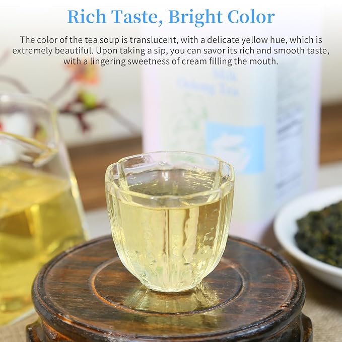 Yuexi Milk Oolong Tea Loose Leaf Taiwan High Mountain Oolong Tea Authentic Taiwanese Jinxuan Tea 5.3oz/150g Taiwan Tea Taiwan Gaoshan Ulong Naturally Milky Cream Aroma 奶香乌龙 台湾茶 台湾乌龙茶