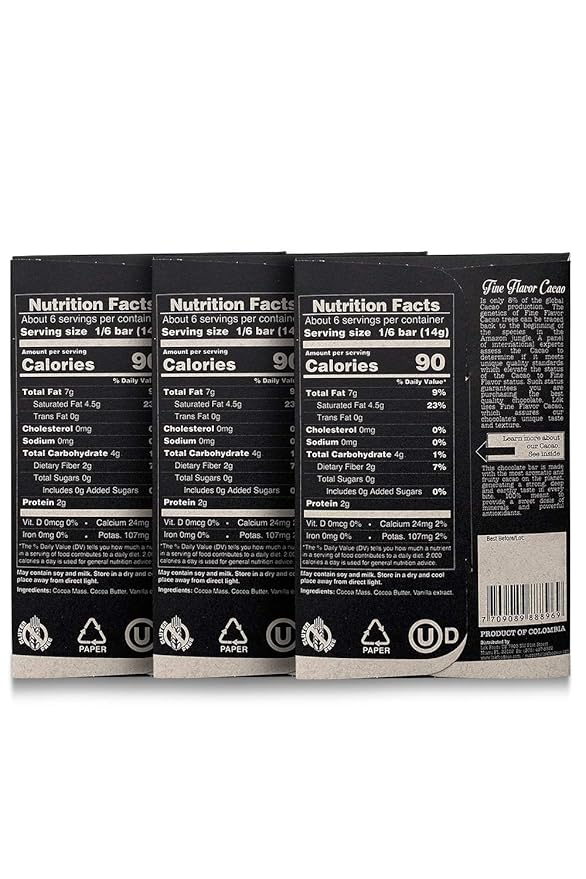 Lök Foods Dark Chocolate Bar 100% Cacao | Fair Trade Kosher Gluten Free Vegan Bean-to-Bar Sugar-Free No Sugar Alcohol No Artificial Sweetener Keto Friendly Low-Carb Paleo | 3.0 Ounce 3 Pack