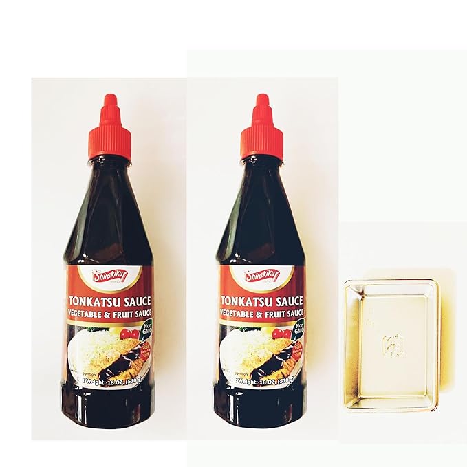 Tonkatsu Sauce Vegetable &amp Fruit Sauce Non-GMO 18 oz2 PackWith 2 Soy Sauce