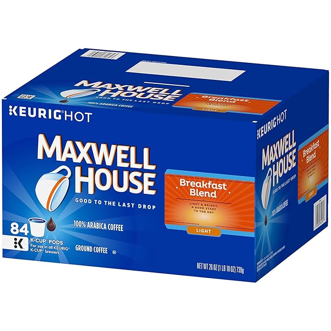 Maxwell House Breakfast Blend Coffee  Single Serve Keurig K-Cup (84 ct)