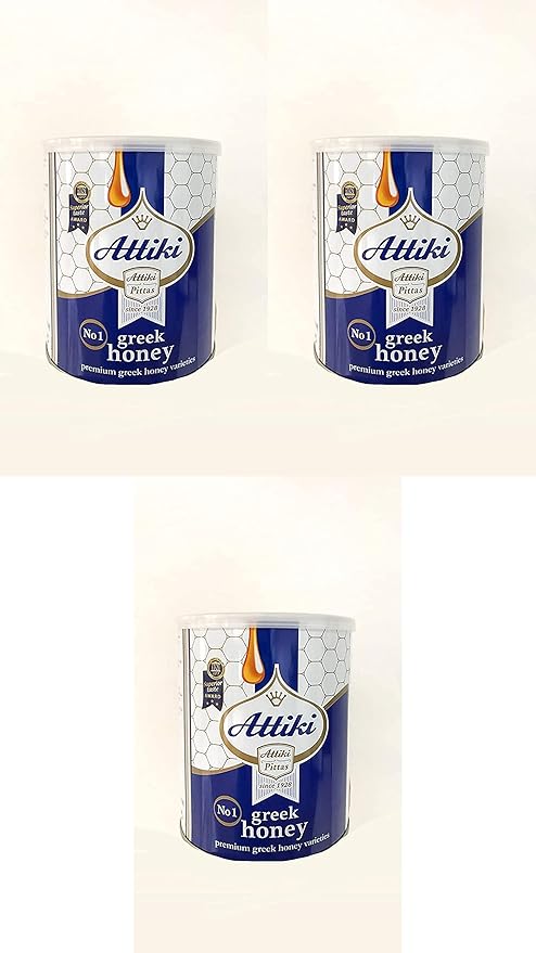 Attiki Greek Honey 1000g (2.2lb) CAN Pack of 3