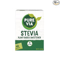 PURE VIA Stevia Sweetener Packets Sugar Substitute Natural Sweetener No Erythritol Zero Calorie Natural Sweetener Packets 40 Count (Pack of 12)