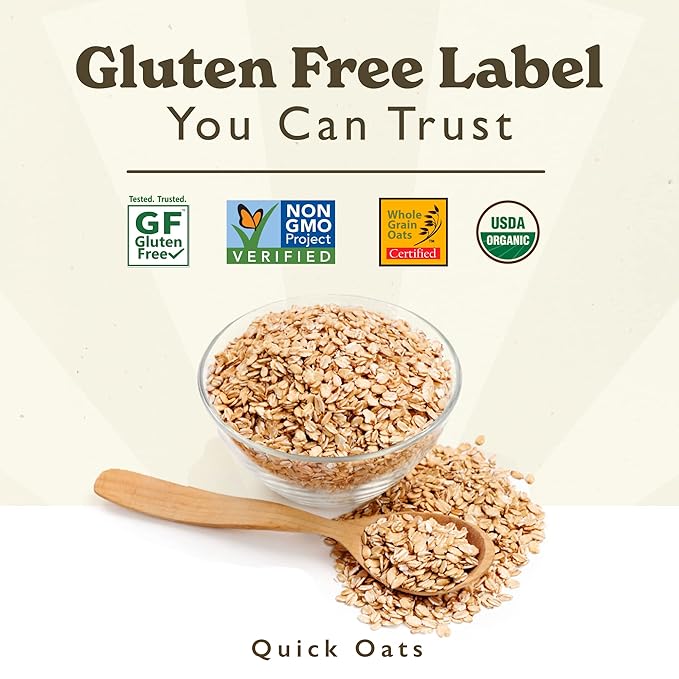 GF Harvest Gluten Free Organic Quick Oats 32 Ounce Bag Pack of 2