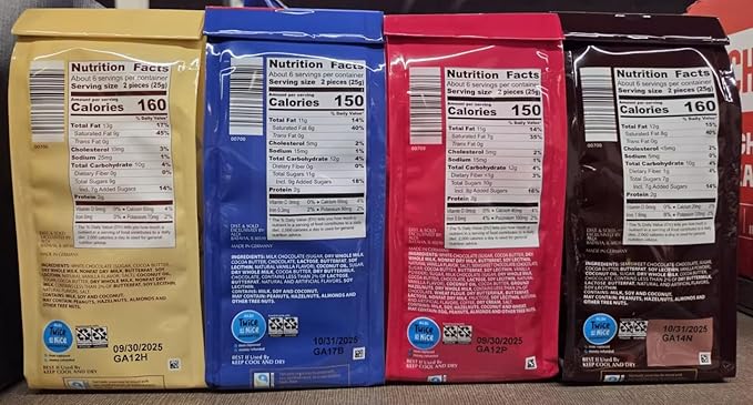 Generic Private Chocolatiers Moser-Roth Delice Fine Truffles Dark Chocolate 70% Cocoa Milk Chocolate White Chocolate Summer Collection 4.9oz 140g (Four Bags) Full Size