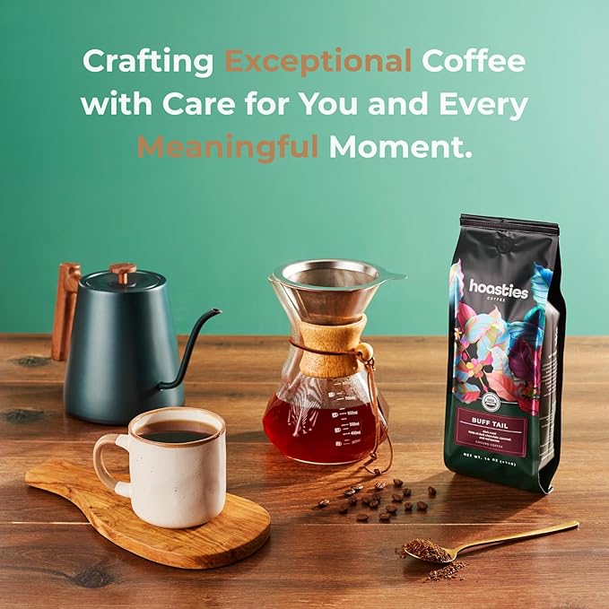 Hoasties Coffee Green Crown - USDA Organic Medium Roast Ground Coffee 100% Colombian Arabica Specialty Coffee Pesticide &amp Chemical-Free 16 oz