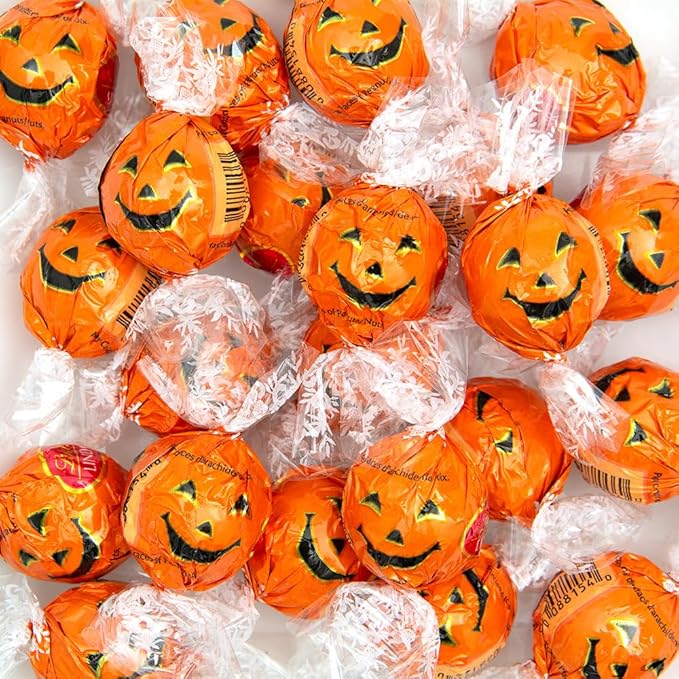 60pcs Halloween Candy Jack-o-Lantern Milk Chocolate Truffles (1.65lb or Approx. 60pcs)