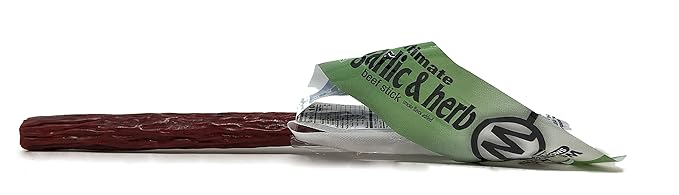 Western’s Smokehouse Garlic &amp Herb Jerky Meat Sticks - 1.0 Ounce Pack of 24-100 Calories 8g Protein Gluten-Free MSG-Free Soy-Free No Nitrates