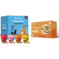 Hethstia High Protein Ramen Cup &amp Konjac Fettuccine Bundle 8-Pack Vegan Protein Ramen Soup Cups + 12-Pack Shirataki Fettuccine Pasta Low Carb Low Calorie Gluten-Free Plant-Based Healthy Meal