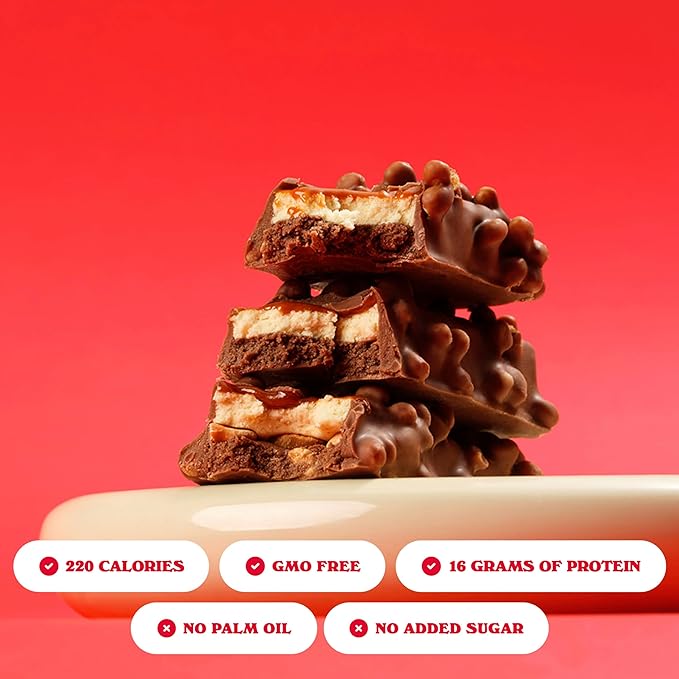 Barebells Soft Protein Bars Marshmallow Peanut Road - 12 Count 1.9oz Bars - Nutritional Snacks with 16g of High Protein - Fluffy Chocolate Treat with 2g of Total Sugars - Breakfast Bars