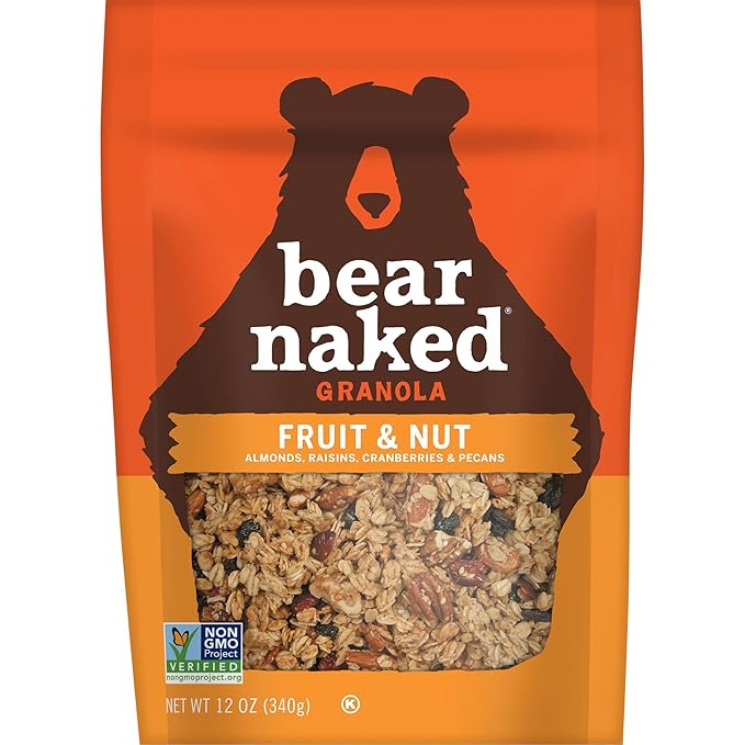 Bear Naked Granola Cereal Whole Grain Granola Breakfast Snacks Fruit and Nut Medley (6 Bags)