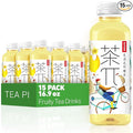 Tea PI Iced Tea –Jasmine Green Tea Lemon Sweet Iced Fruit Tea Bottles Real Juice -16.9 fl oz 500mL 15 Pack