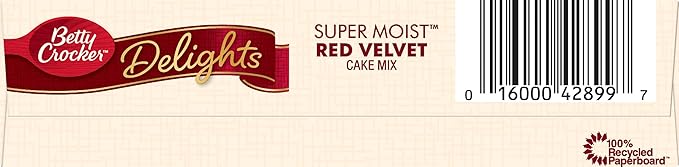 Betty Crocker Delights Super Moist Red Velvet Cake Mix 15.25 oz.