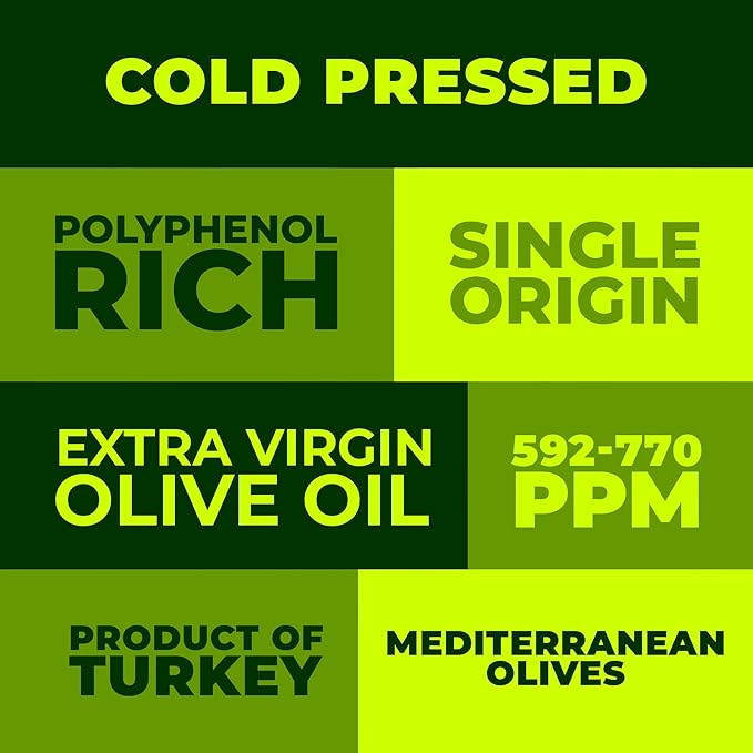 Polyphenol Rich Olive Oil Extra Virgin by Zest Delites Up To 770 mg/kg High Polyphenol Olive Oil Cold Pressed EVOO Heart &amp Immunity Support Single Origin Gold Award New Harvest 16.9 fl oz