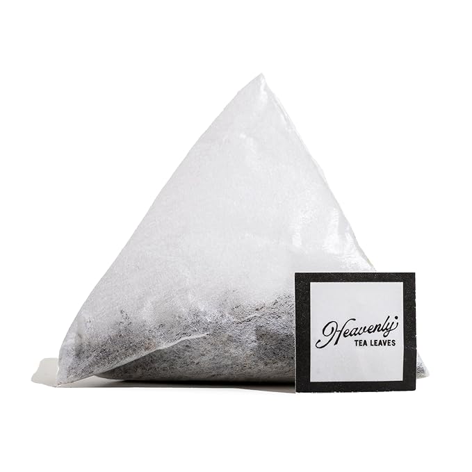 Heavenly Tea Leaves Organic Jasmine Green (50 Pyramid Tea Bags) Bulk Compostable Green Tea Sachets - 100% Plastic Free Premium Quality Whole Tea Leaves in a Convenient Tea Bag