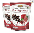 2-PACK Superberry Pomegranate Gourmet Dark Chocolate Bonbons – Fair Trade Certified Premium Dark Chocolate with Soft Chewy Center No Artificial Colors or Flavors 7oz. resealable bag x 2 = 14 oz. tota