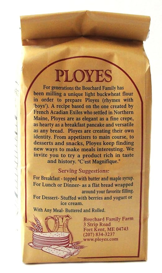 Bouchard Family Farms Wholewheat Blend French Acadian Buckwheat Ployes Crepelike Pancake/Flat Bread Mix (Pack of 2) 24 oz