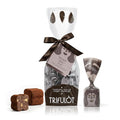 TartufLanghe Trifulot Dark Chocolate Truffles with Piedmont Hazelnuts - Crunchy Black Praline Gourmet Italian Truffle Candy Fancy Chocolate Gift Bag From Italy Dairy Free - 6.34 oz