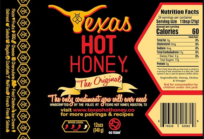 Texas Hot Honey – Duo: Extra Sting + The Original | 12 oz Bottles Pack of 2