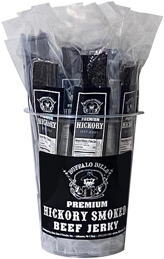Buffalo Bills Premium Hickory Beef Jerky 20-ct Wrapped Strips (20 strips per tub)