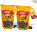 OZARK NUT ROASTERS Sugar-Free Dark Almonds Dark Chocolate Flavored Snacks No Sugar Added World-Class Gourmet Candied Nuts Resealable Pack of 2 (14 oz)