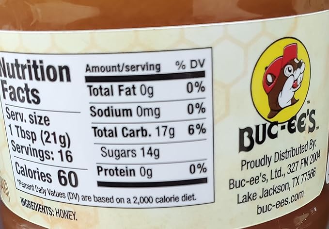 Buc-ee's Offical Honey Mesquite Wildflower Hot Raw Unfiltered Two 12oz = 24 oz - Pure Natural Beaver Travel Center (24oz Mesquite)