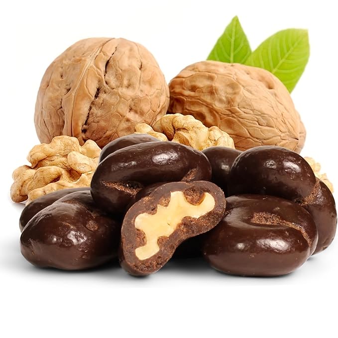 Dark Chocolate Covered Walnuts by It's Delish 48 OZ Jumbo Container | Chocolate Walnut Candy Nuts Bulk Walnuts Chocolates Sweet &amp Crunchy Nut Snack | Vegan Kosher