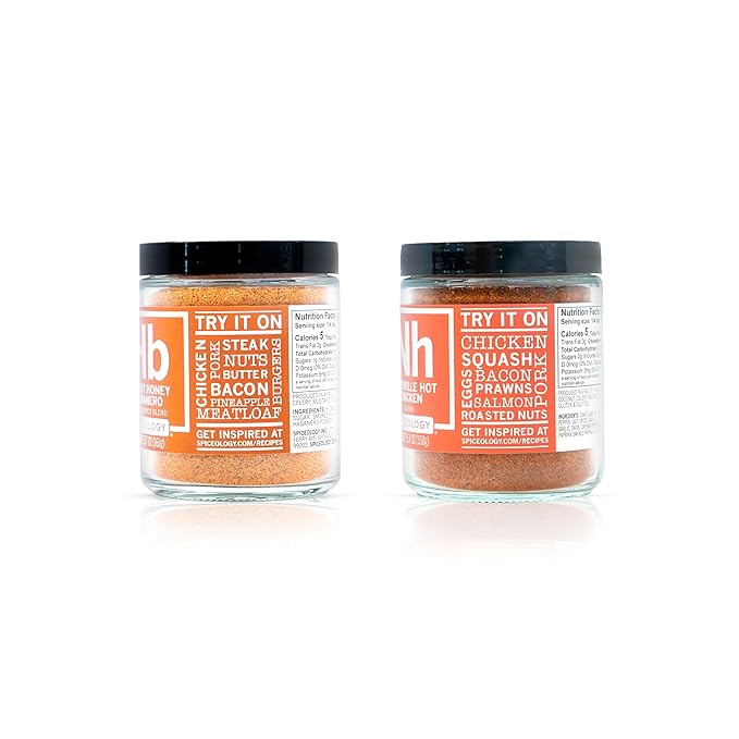 Spiceology – Sweet &amp Spicy Bundle – Nashville Hot Chicken &amp Smoky Honey Habanero Seasonings – Bold &amp Balanced Flavors for Chicken Wings Pork Chops Steak BBQ &amp More – Grill Cook &am