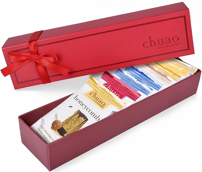 Chuao Chocolatier Chocolate Mini Gift Box | Gourmet Chocolate Assorted Bars European No Preservatives | For Gift Baskets Christmas Valentines Day Gifts for Women Men Birthday Thank You Care Pac