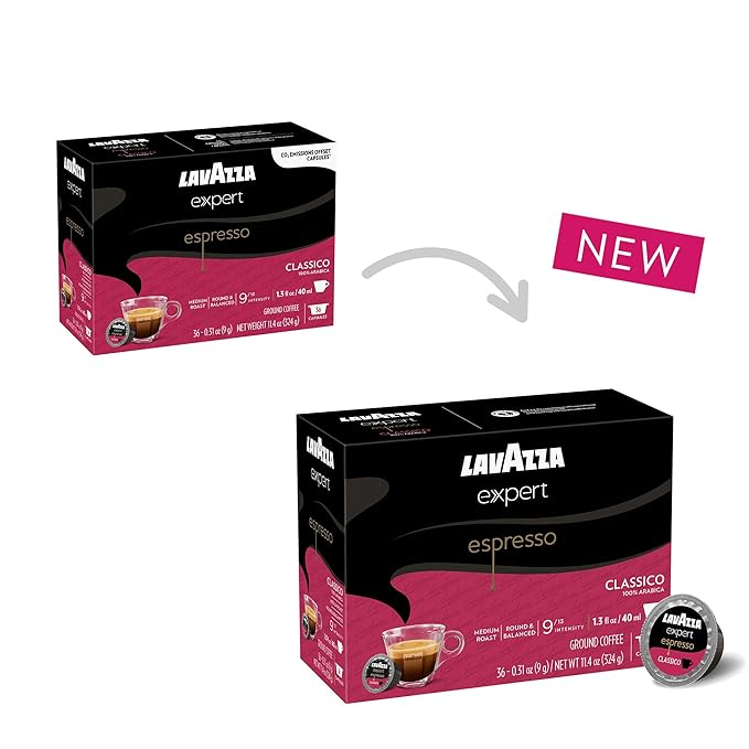 Lavazza Expert Espresso Classico Capsules Medium Roast 100% Arabica Compatible with Own Classy Machines (36 Capsules)