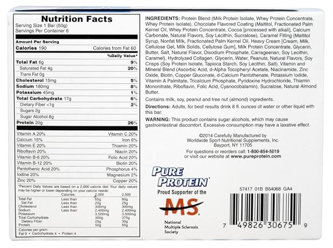 Pure Prot Choc Pbttr Crm Size 6ct Pure Protein Choc Pbttr Crmel 1.76z