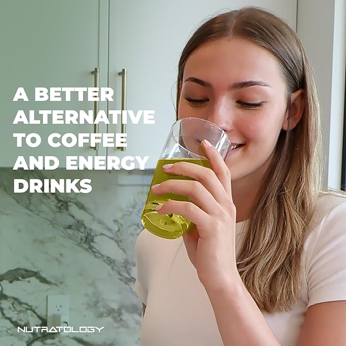 Yerba Mate Instant Tea Powder - 3-In-1 Super Drink - Clean Energy - Formulated With Nootropics To Boost Focus &amp Clarity - With Prebiotics &amp Probiotics To Boost Gut Health | Strawberry Matcha -