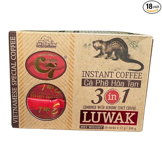 Vietnamese Special Instant Coffee 3 In 1 Luwak - Cafe Hoa Tan 306g (18 x 17g)