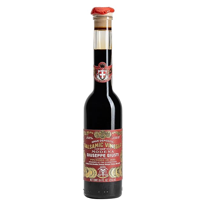 Giusti Balsamic Vinegar of Modena IGP – 3 Gold Medals Gran Deposito Thick &amp Balanced Authentic Italian Gourmet Aceto Balsamico di Modena IGP Made in Italy – 8.45 fl oz (250 ml) - Pack of 1