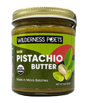 Wilderness Poets Pistachio Butter - Organic Raw 100% Pistachio - Glass Jar (8 Ounce) - Perfect for Dubai Chocolate Bar Desserts with Kataifi or Savory Creations - Unsweetened California-Grown