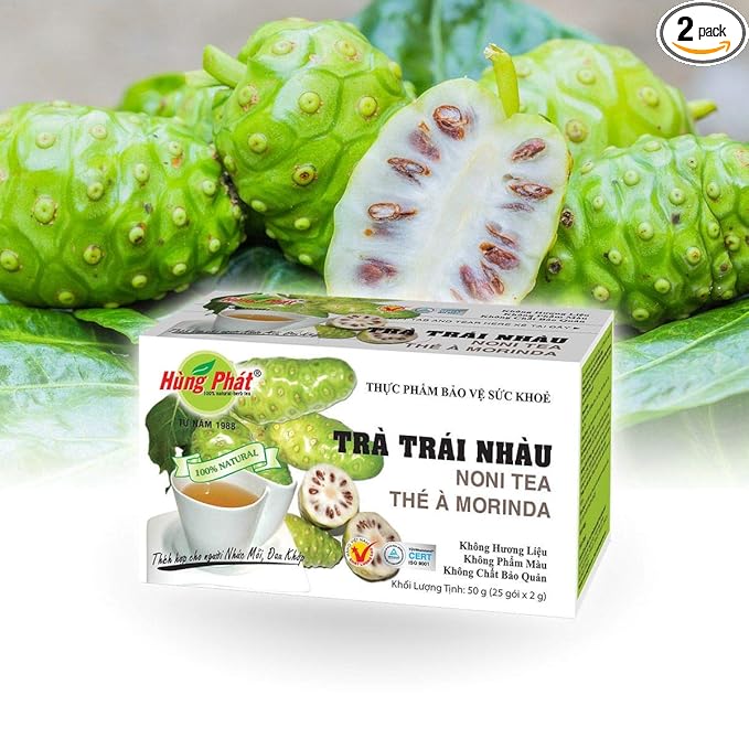 02Boxes (25 Teabags/box x 2g) - Noni Tea Tea Hung Phat - Tra Trai Nhau Hung Phat