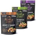 Mixed Nuts Unsalted | Trail Mix | Trail Mix without Peanuts | Gourmet Snacks Protein Snacks Gluten Free No Preservatives High Fiber (Three Pack Bundle)