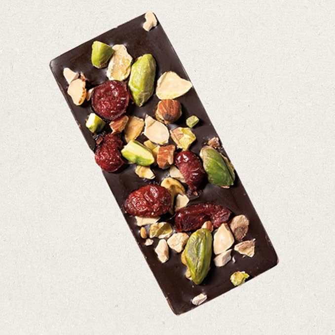 JoJo's Guilt-Free Chocolate with Almonds 70% Dark Chocolate Pistachios Dried Cranberries 1LB (Pack of 2) 16 Ounces