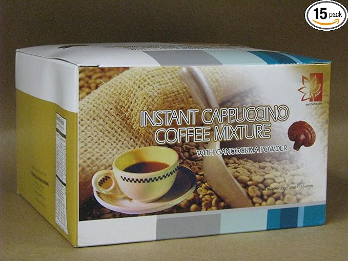 Ganoderma Instant Cappuccino Coffee Mixture by Diamond Interest - 15 Sachets