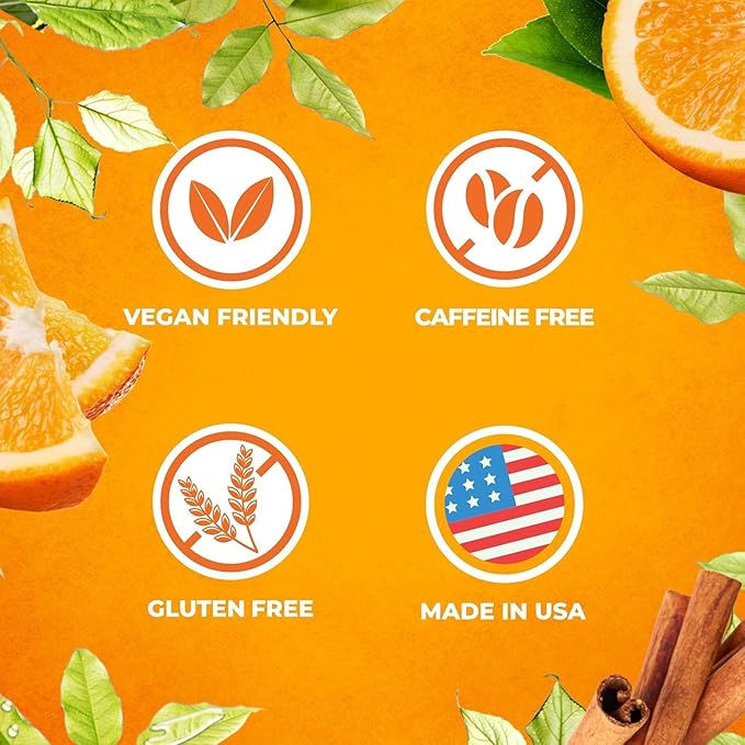 Total Tea SIimming Detox Tea Caffeine Free - 25 Day Detox - Herbal Tea with Chamomile Hibiscus Tea &amp Ginger Root for Colon Cleanse – Natural Citrus &amp Cinnamon Fruit Tea for Digestive Health