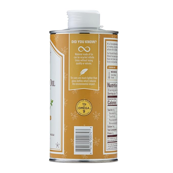 La TourangelleRoasted Peanut OilSlow Roasted Expeller-Pressed for Rich FlavorPerfect for Cooking &amp BakingMed-High HeatUnrefinedSmall Batch Production in USA16.9 Fl Oz(Pack of 2)