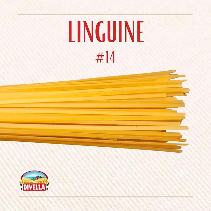Divella Linguine Pasta #14 16 oz. (Pack of 10) - Authentic Italian Pasta Made with Durum Wheat Semolina Perfect ‘Al Dente’ Texture for Every Dish
