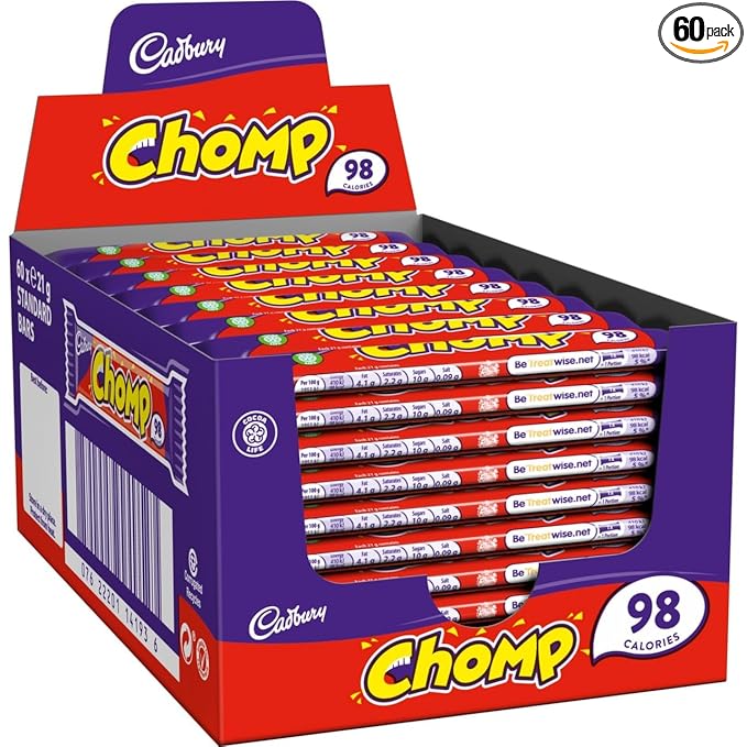Cadbury Chomp Chocolate Bar 21g (Pack of 60 Bars)