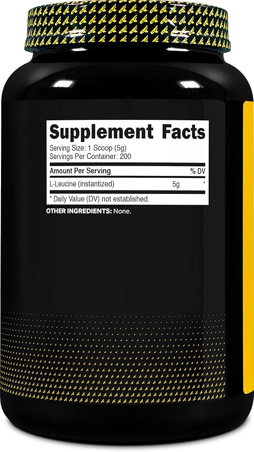 Primaforce L-Leucine Pure Powder 1 KG (2.2lbs) - Non-GMO Gluten Free 200 Servings