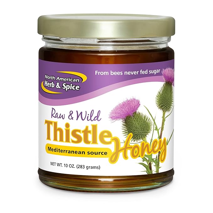 North American Herb and Spice Wild Thistle Honey 9-Ounce