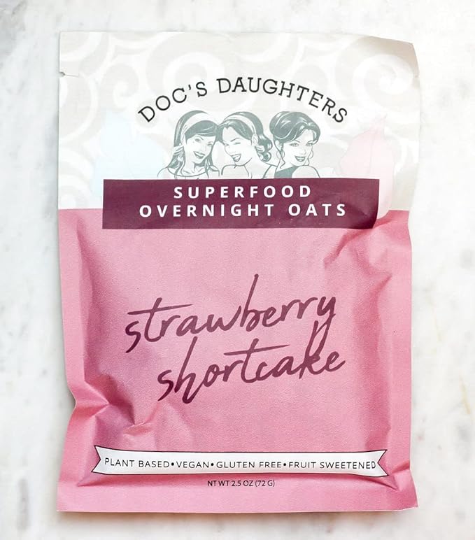 Doc's Daughters Superfood Overnight Oats - Strawberry Shortcake (6 Pack)