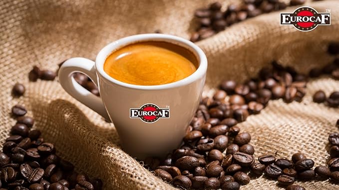 Eurocaf Blend Gold 100% Arabica Whole Bean Coffee Medium Roast 2.2 Ib Original Italian Coffee (Pack of 1)