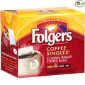 Folgers Coffee Singles - 19 packets per box 12 boxes per case